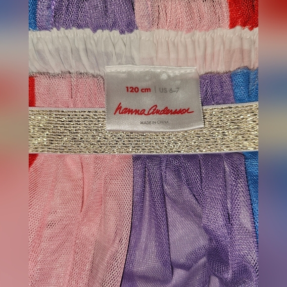 Hanna Andersson Girls Rainbow Tulle Tutu Colorful Layered Party Skirt Sz 6-7 - Picture 11 of 11